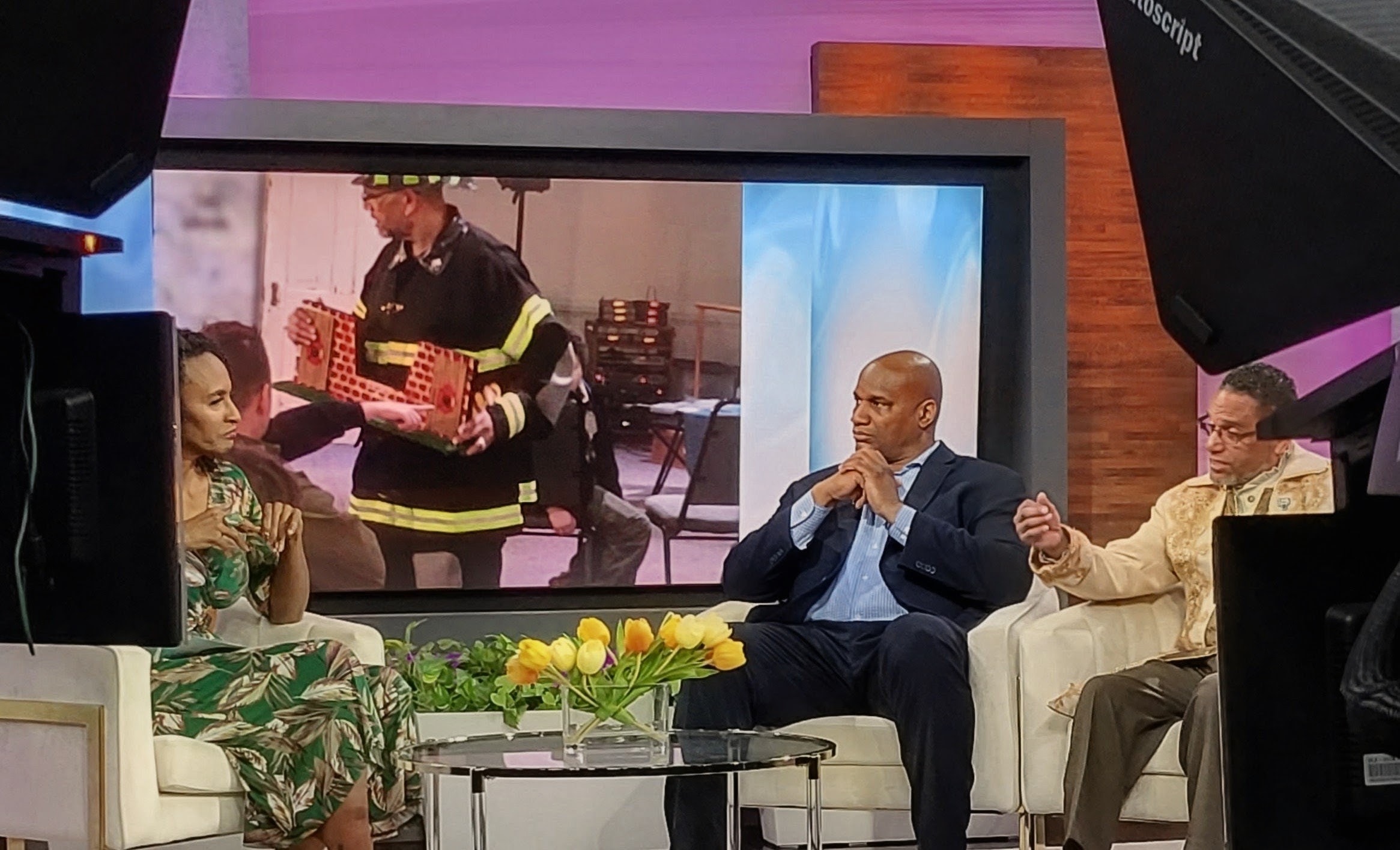 C. Magic on TV talk show set