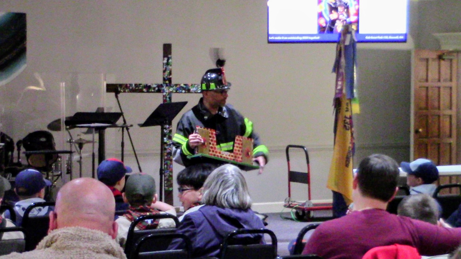 C. Magic with children and adults at community event